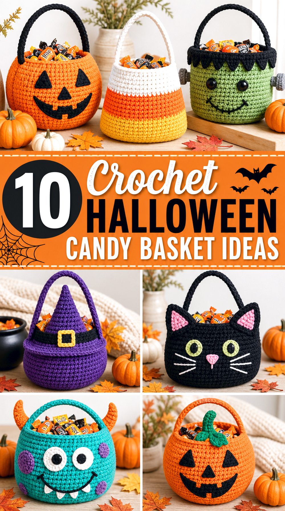 Crochet Halloween Candy Basket Ideas