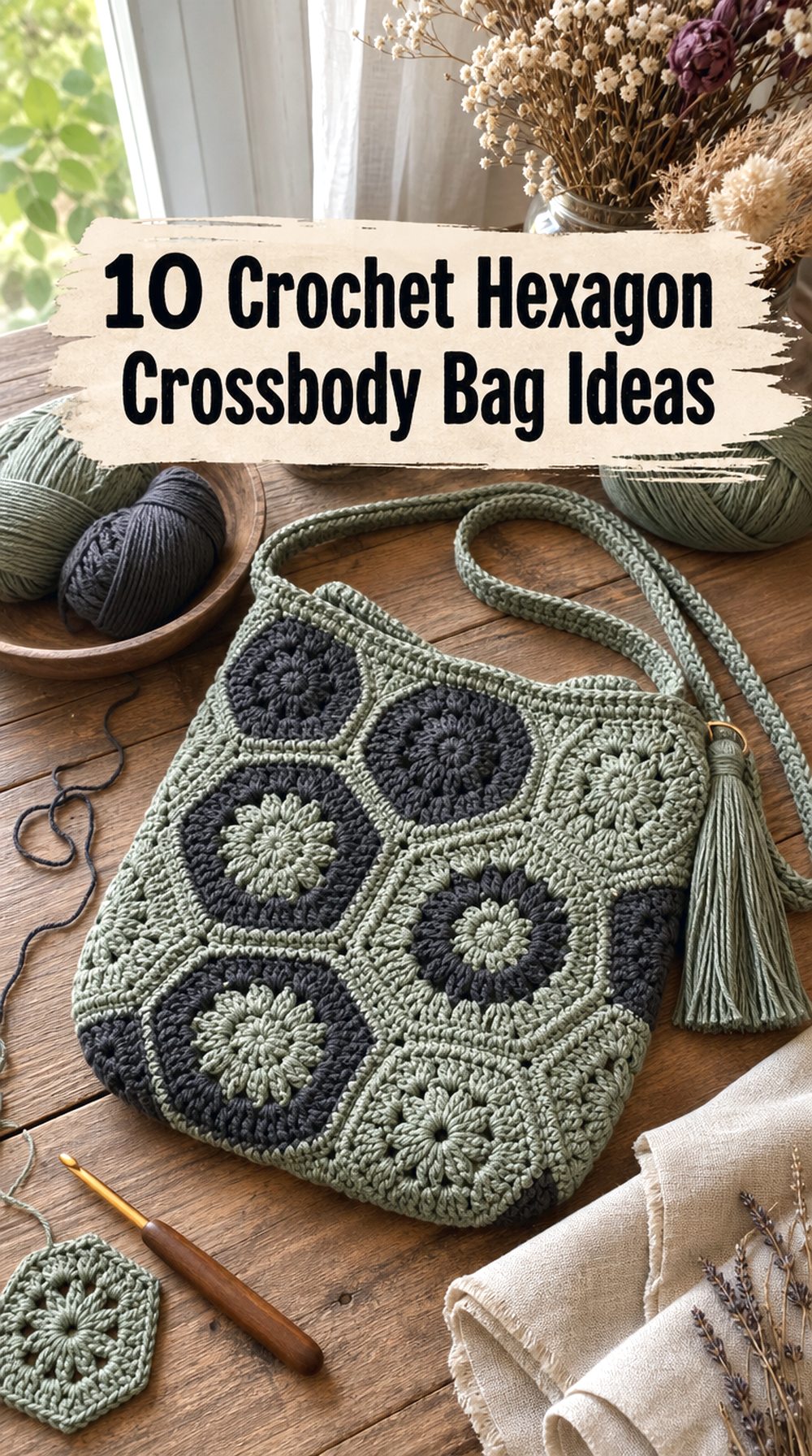 Crochet Hexagon Crossbody Bag Ideas