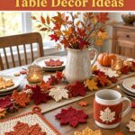 Crochet Maple Leaf Table Decor Ideas