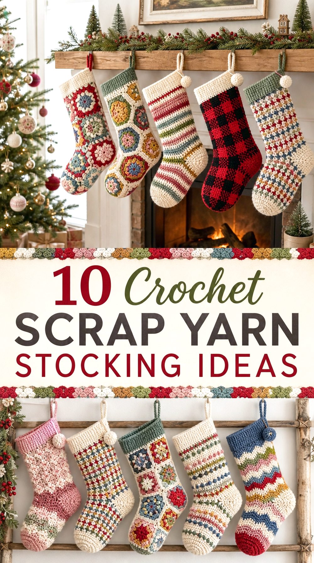 Crochet Scrap Yarn Stocking Ideas