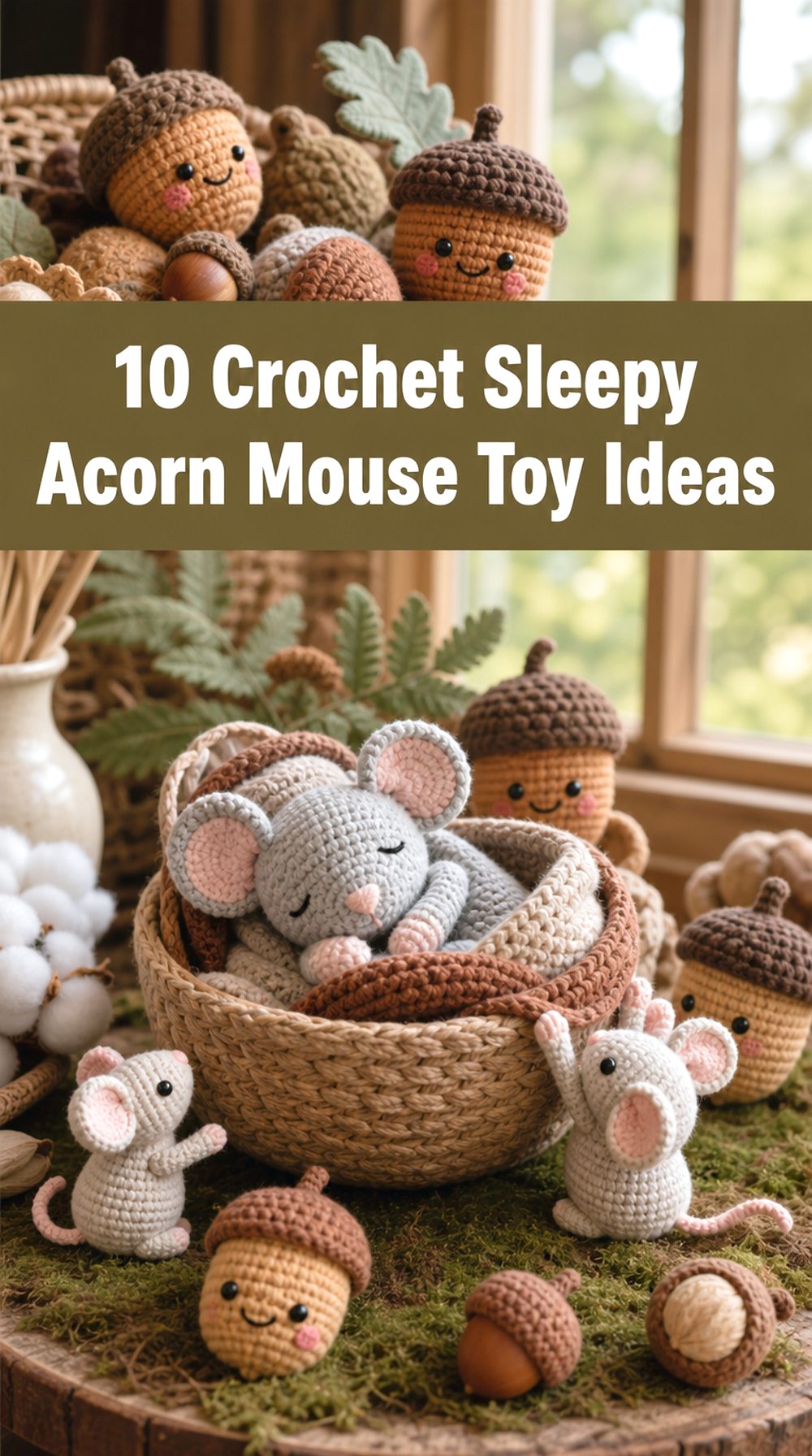 Crochet Sleepy Acorn Mouse Toy Ideas