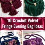 Crochet Velvet Fringe Evening Bag Ideas
