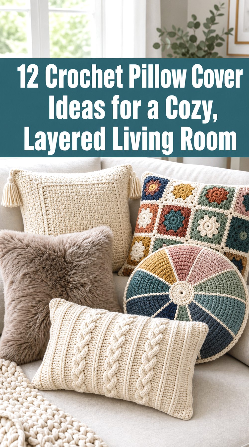 Crochet Pillow Cover Ideas for a Cozy, Layered Living Room