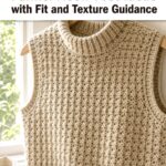 Crochet Alpine Stitch Funnel Neck Vest Ideas with Fit and Texture Guidance