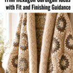 Crochet Faux Fur Trim Hexagon Cardigan Ideas with Fit and Finishing Guidance