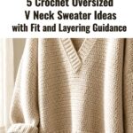 Crochet Oversized V Neck Sweater Ideas with Fit and Layering Guidance