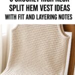 Crochet High Neck Split Hem Vest Ideas with Fit and Layering Notes