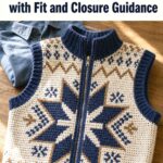 Crochet Nordic Star Zipper Sweater Vest Ideas with Fit and Closure Guidance