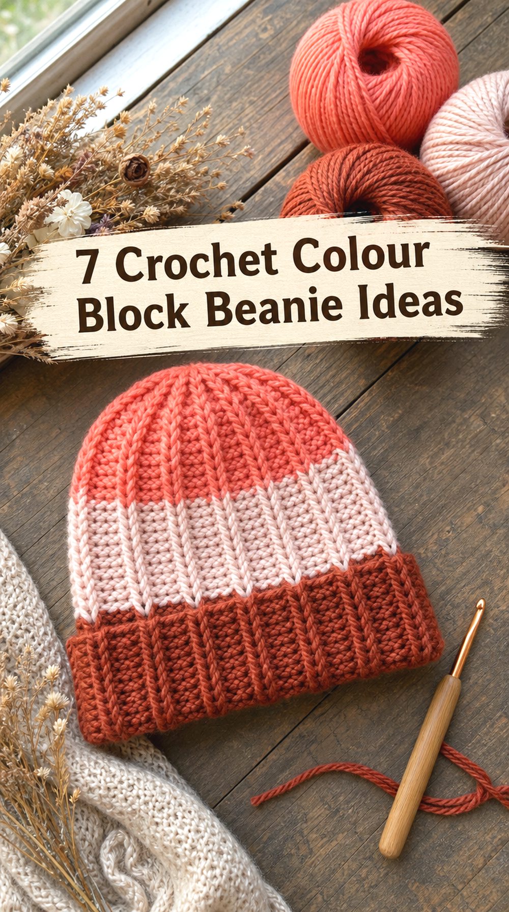 Crochet Colour Block Beanie Ideas