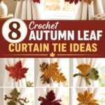 Crochet Autumn Leaf Curtain Tie Ideas