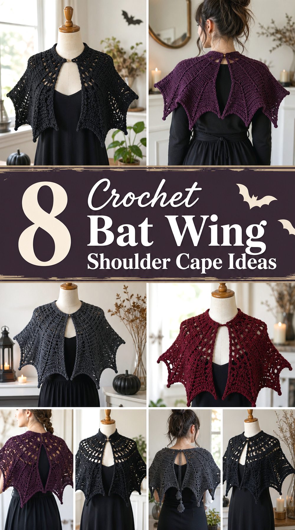Crochet Bat Wing Shoulder Cape Ideas