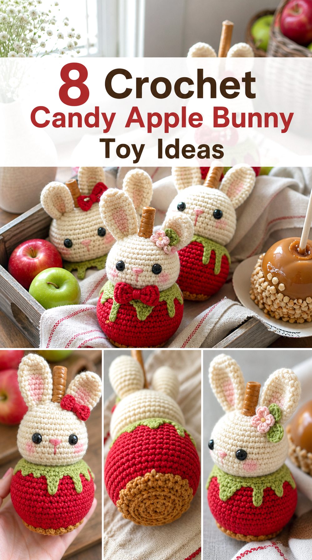 Crochet Candy Apple Bunny Toy Ideas