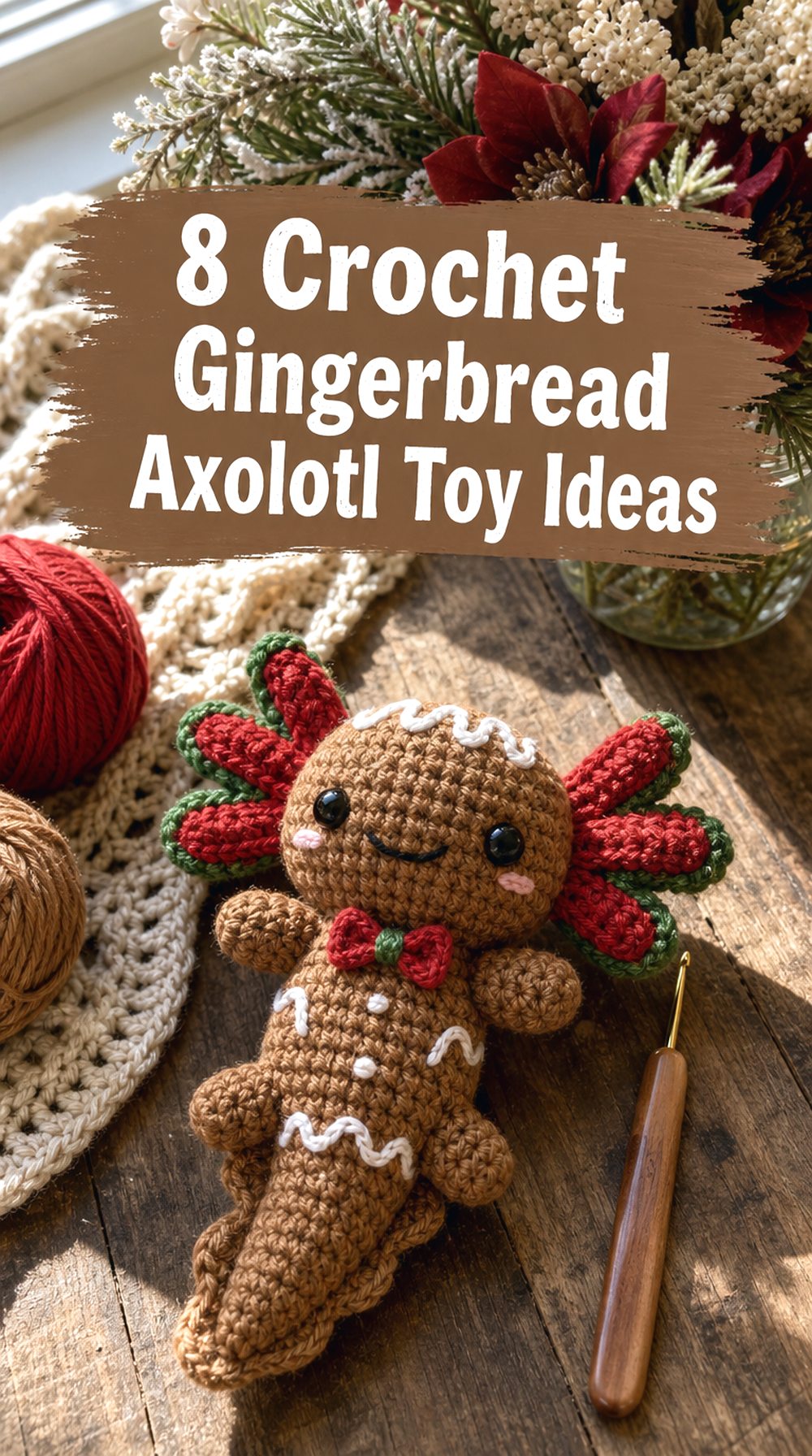 Crochet Gingerbread Axolotl Toy Ideas