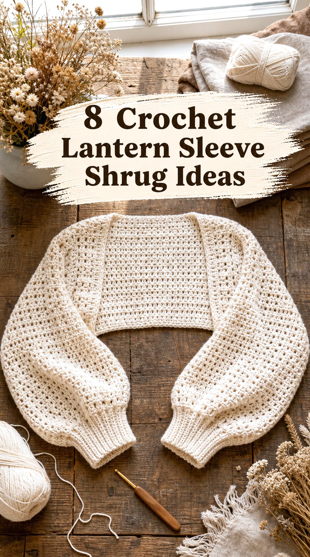 Crochet Lantern Sleeve Shrug Ideas