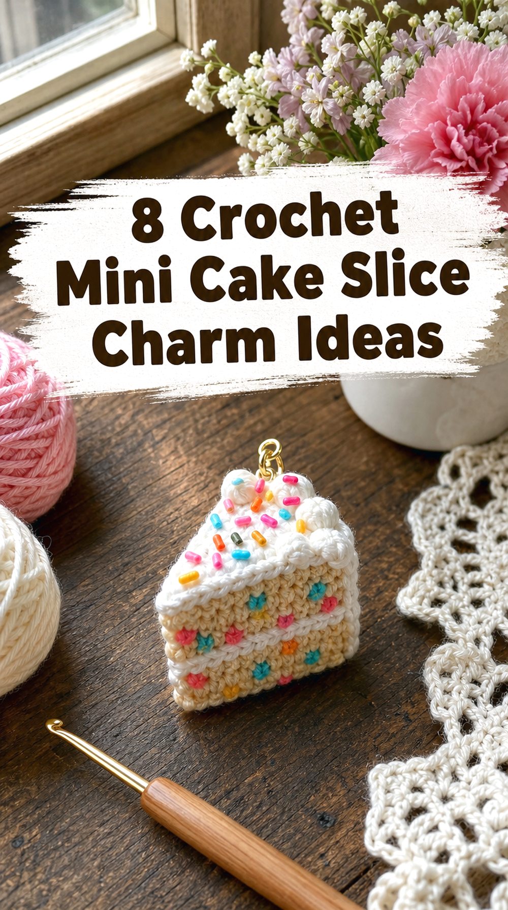 Crochet Mini Cake Slice Charm Ideas