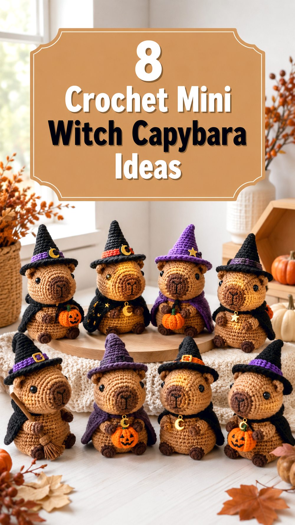 Crochet Mini Witch Capybara Ideas