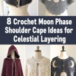 Crochet Moon Phase Shoulder Cape Ideas for Celestial Layering