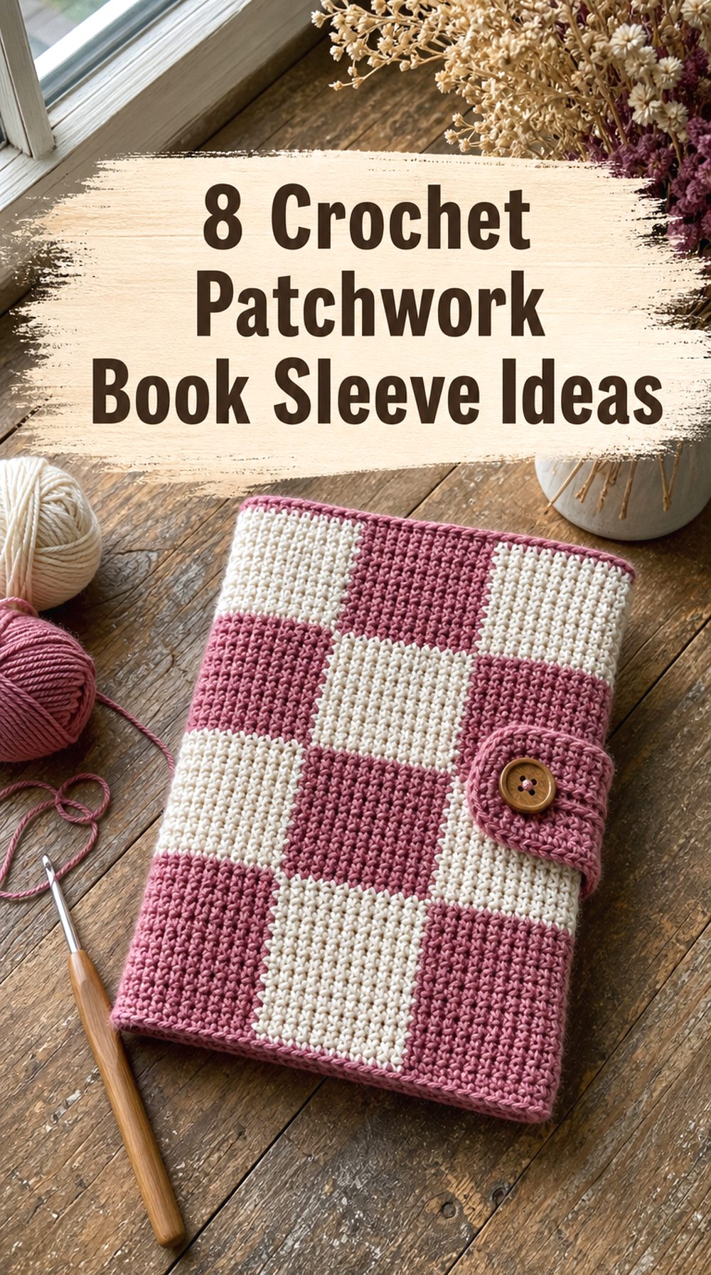 Crochet Patchwork Book Sleeve Ideas