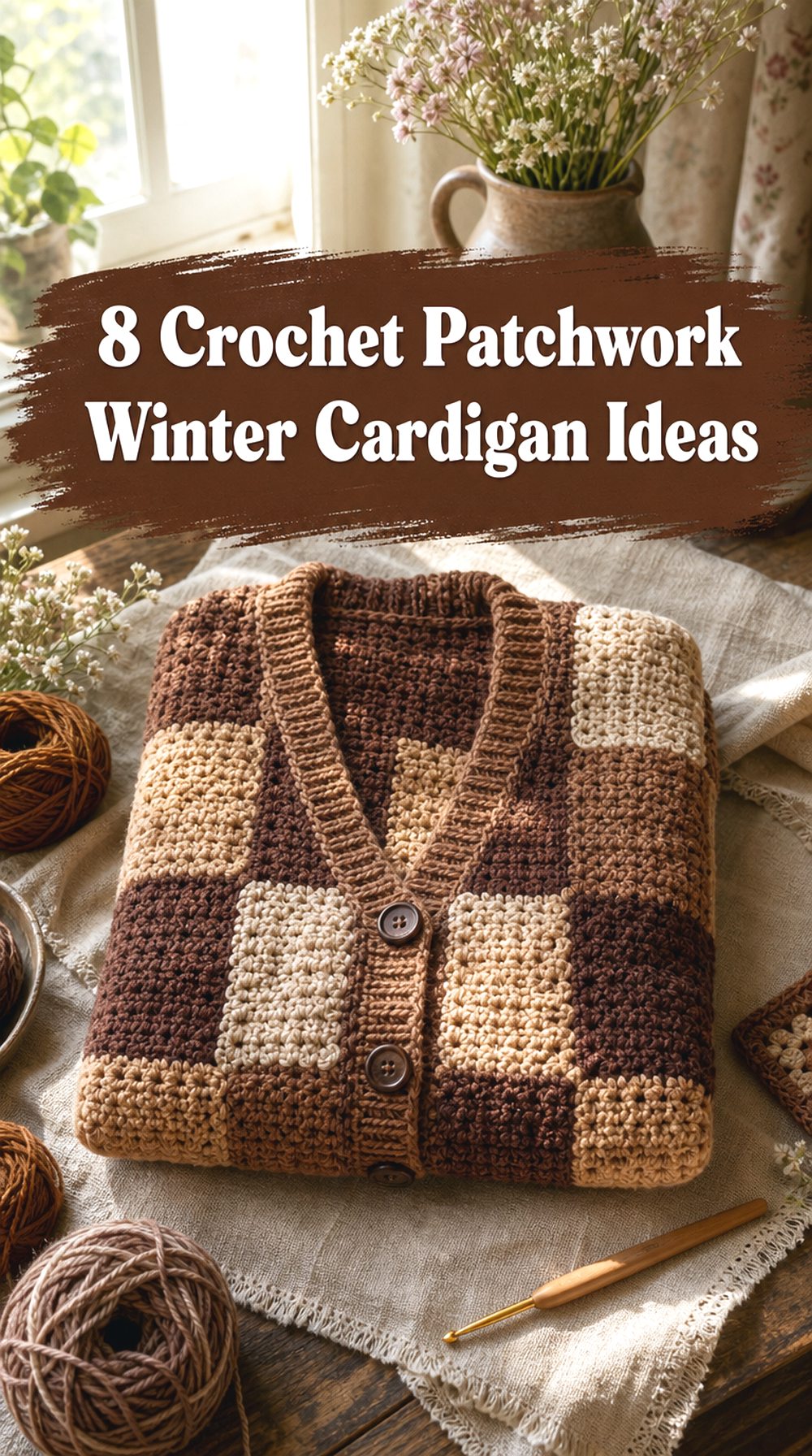 Crochet Patchwork Winter Cardigan Ideas