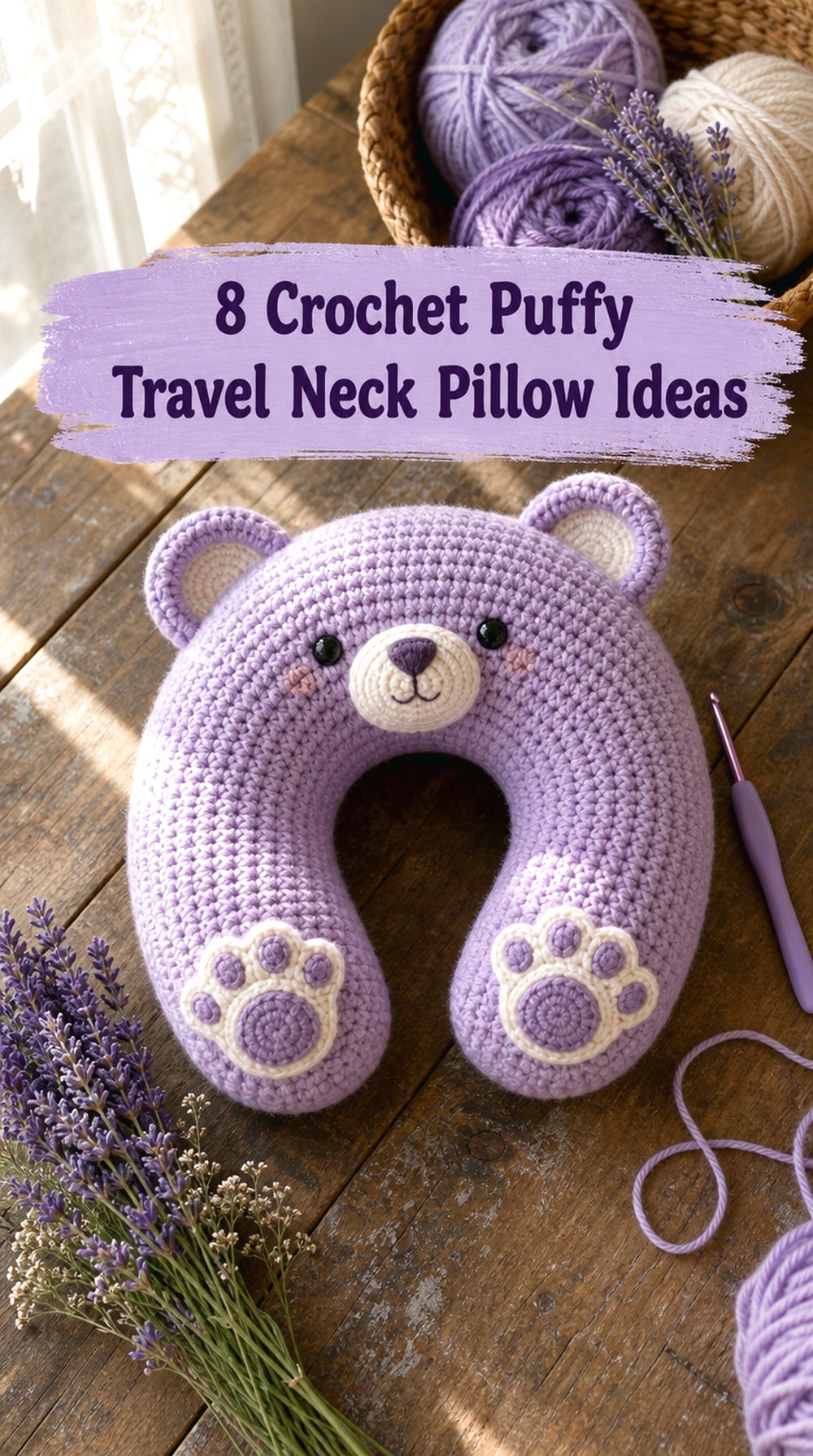Crochet Puffy Travel Neck Pillow Ideas