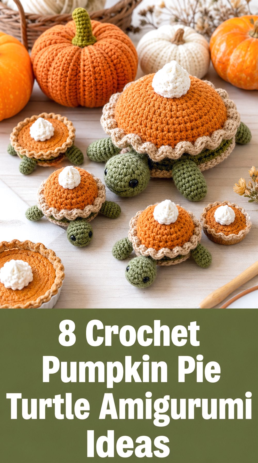 Crochet Pumpkin Pie Turtle Amigurumi Ideas