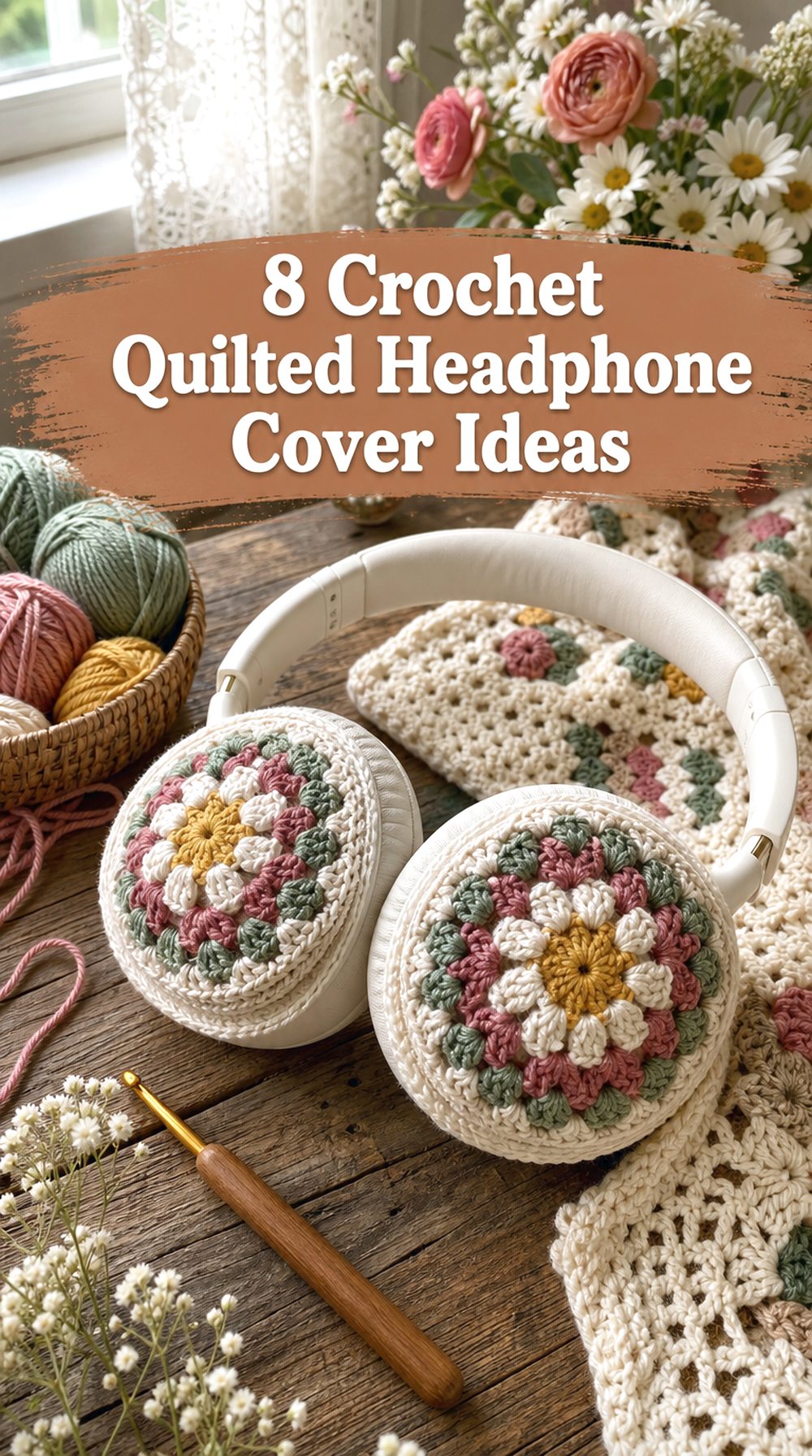 Crochet Quilted Headphone Cover Ideas