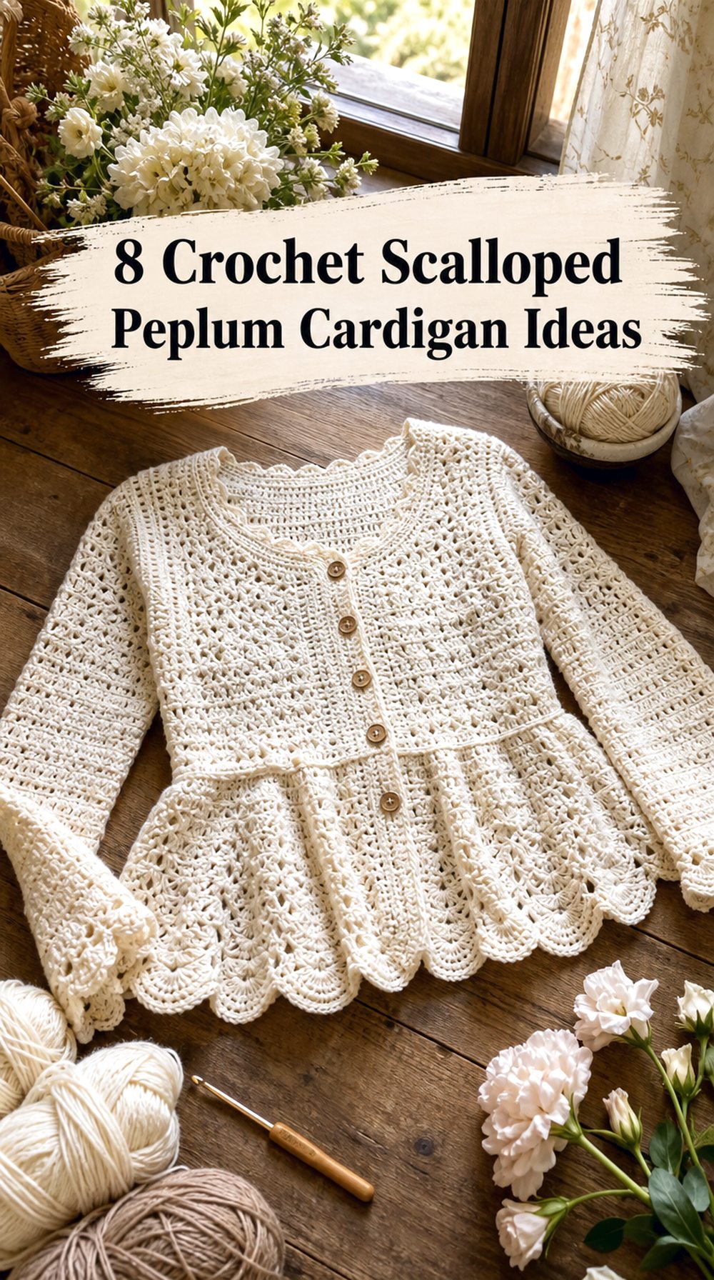 Crochet Scalloped Peplum Cardigan Ideas