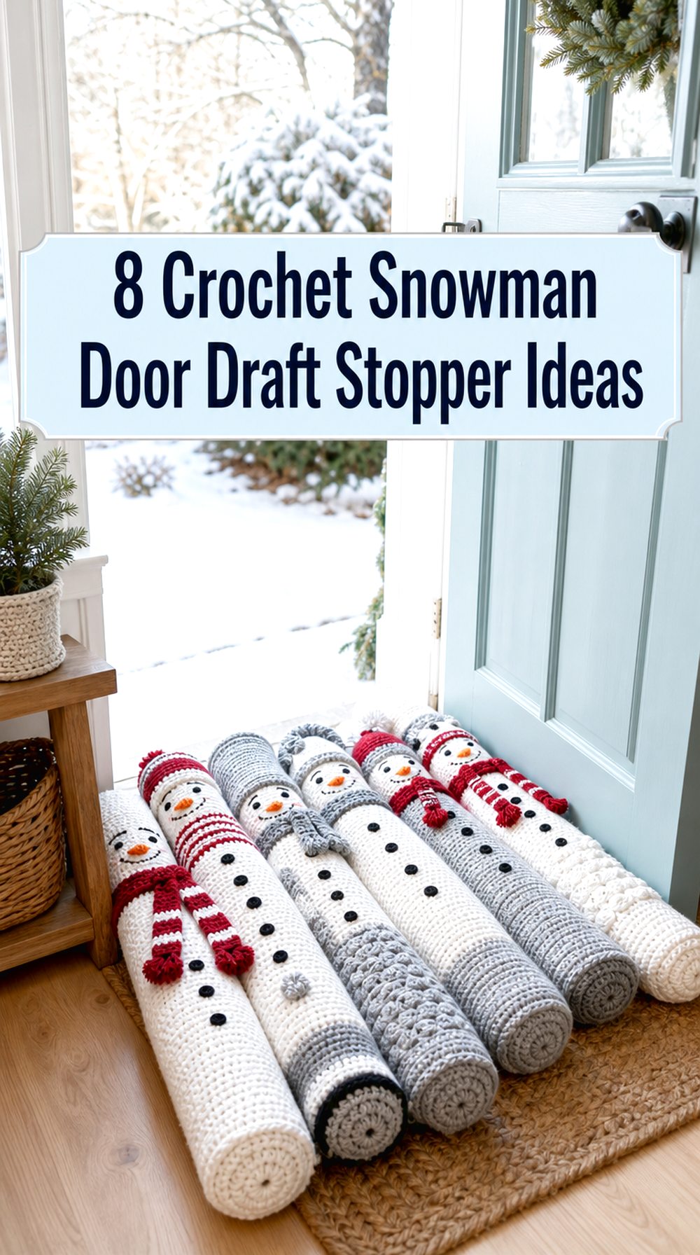 Crochet Snowman Door Draft Stopper Ideas