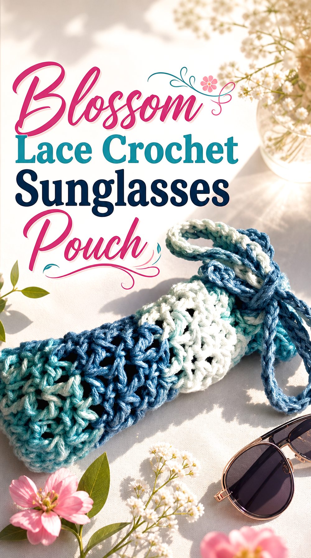 Blossom Lace Crochet Sunglasses Pouch