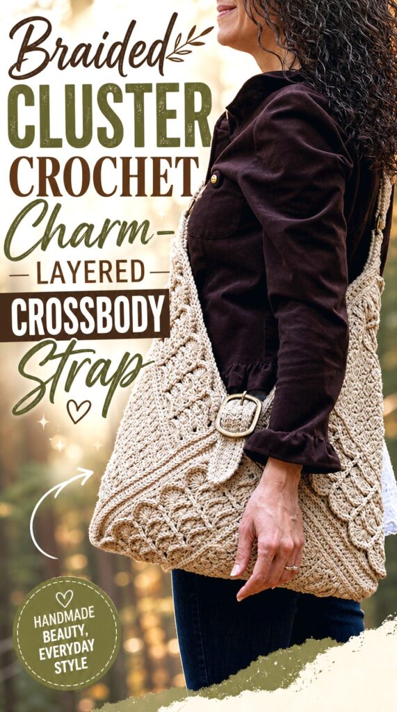 Braided Cluster Crochet Charm Layered Crossbody Strap