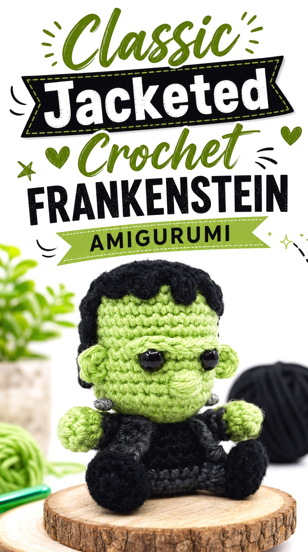 Classic Jacketed Crochet Frankenstein Amigurumi