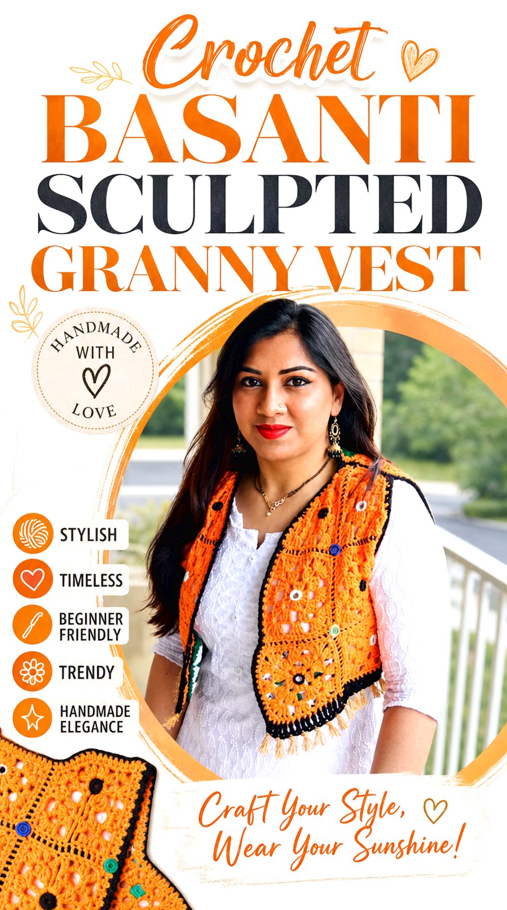 Crochet Basanti Sculpted Granny Vest