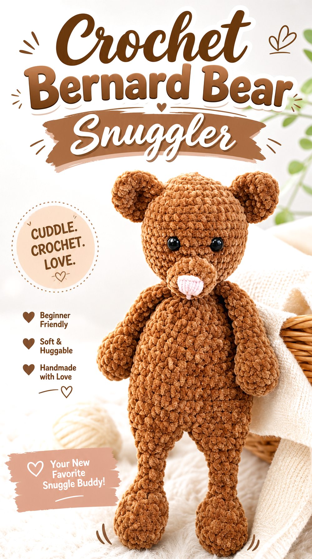 Crochet Bernard Bear Snuggler