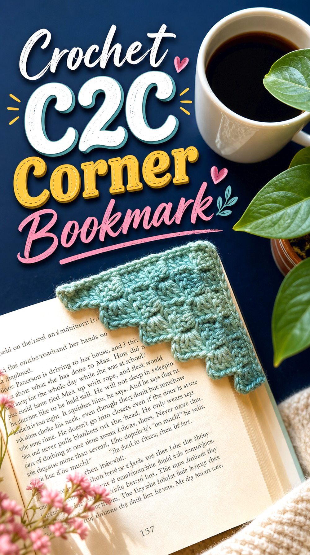 Crochet CC Corner Bookmark