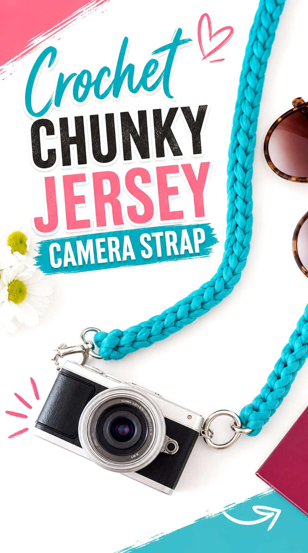 Crochet Chunky Jersey Camera Strap