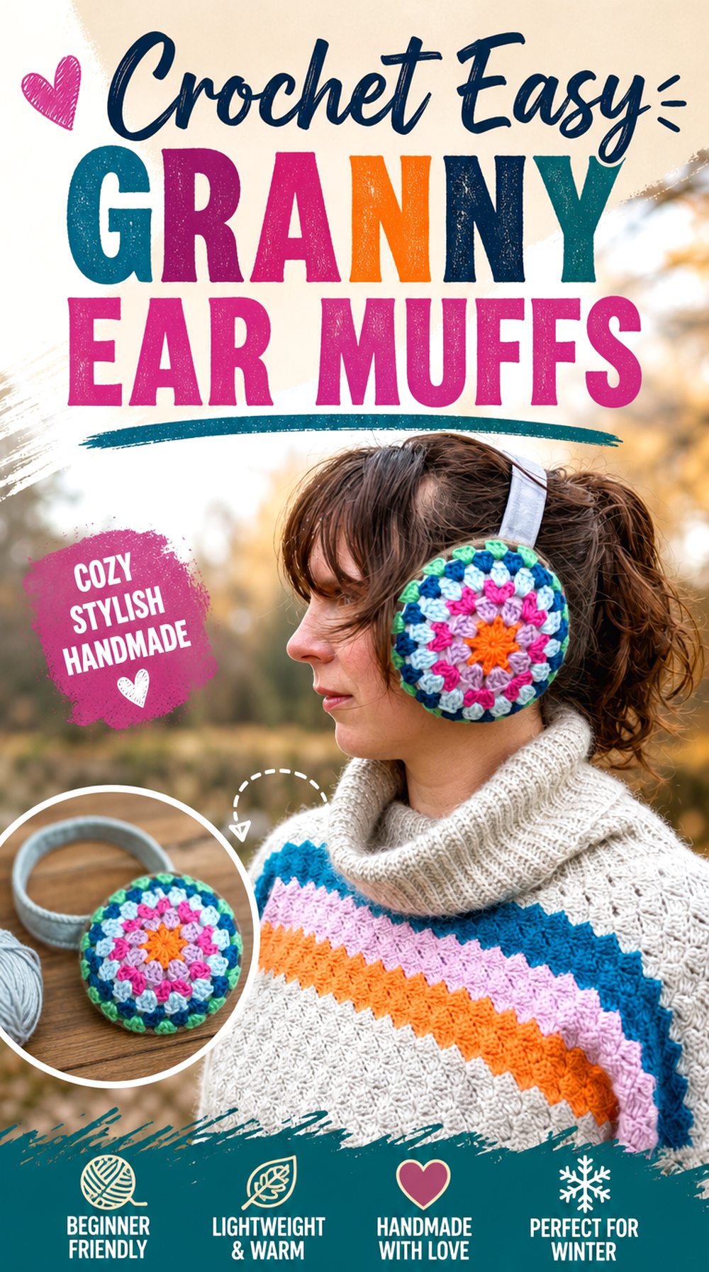 Crochet Easy Granny Ear Muffs