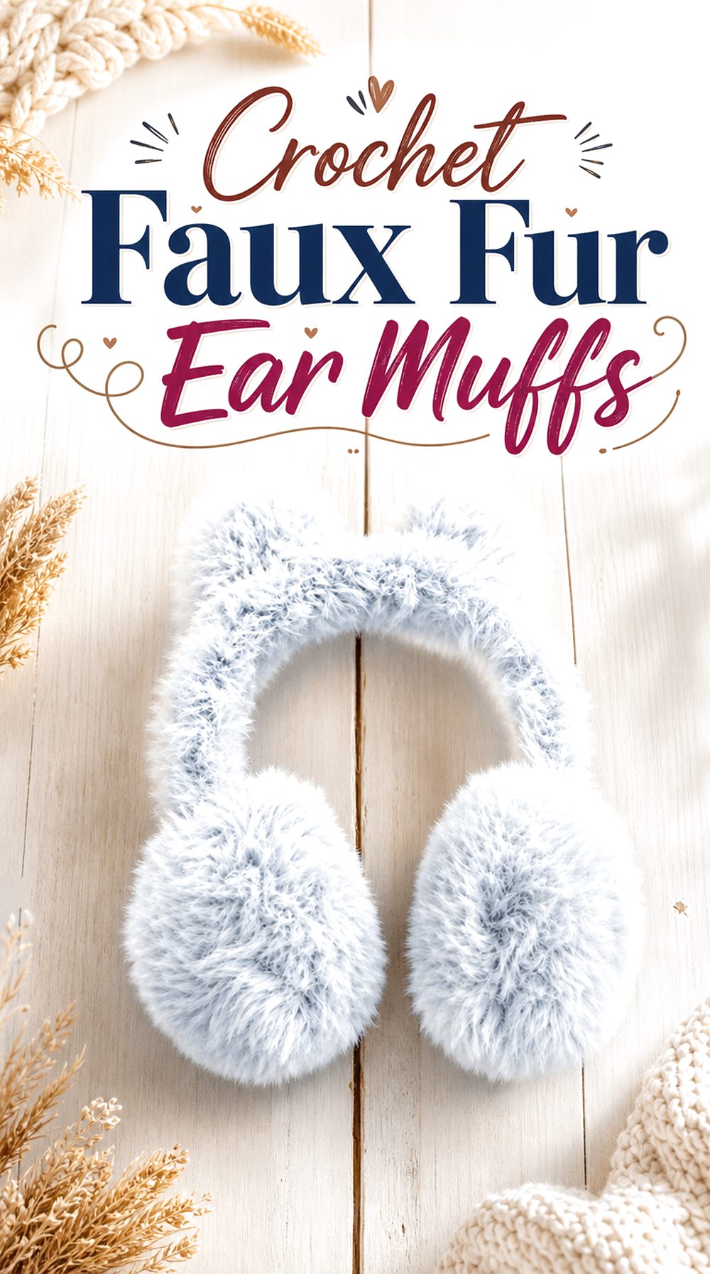 Crochet Faux Fur Ear Muffs