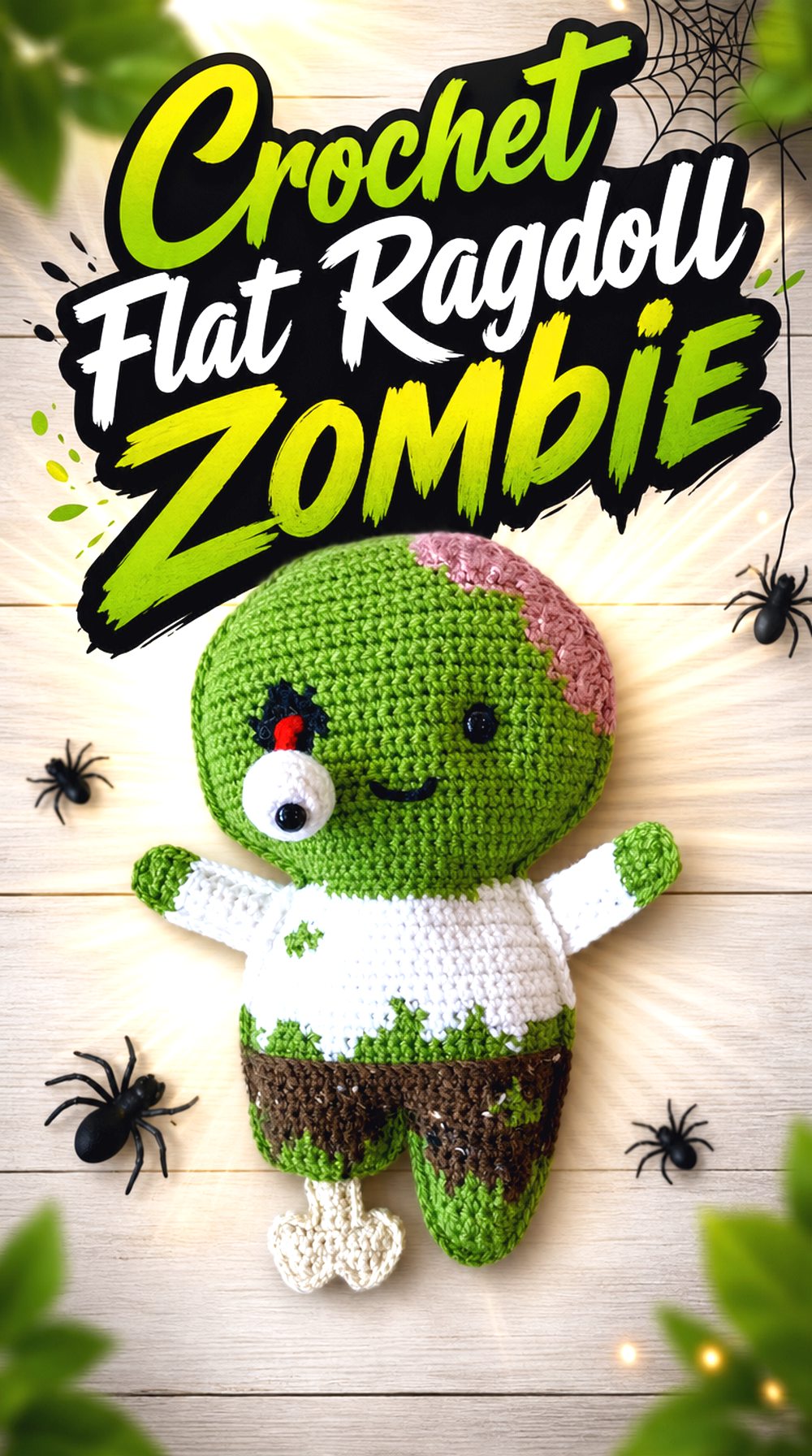Crochet Flat Ragdoll Zombie