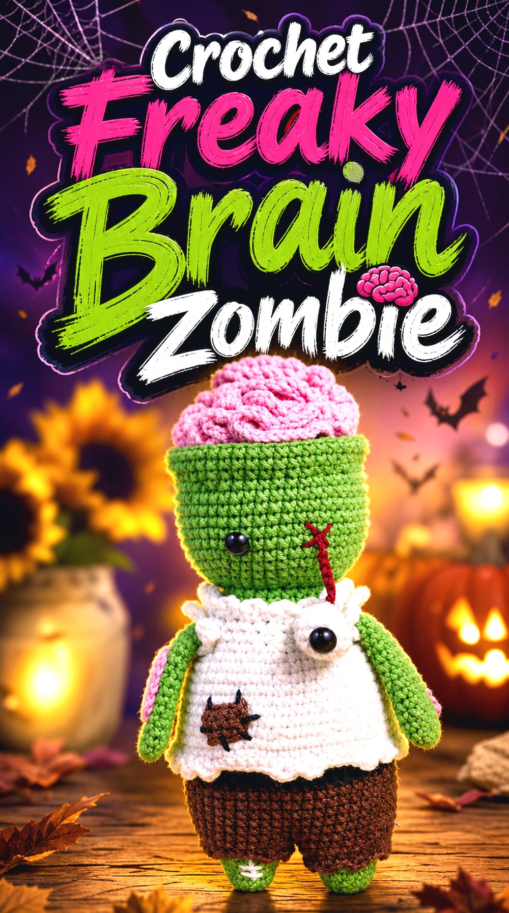 Crochet Freaky Brain Zombie