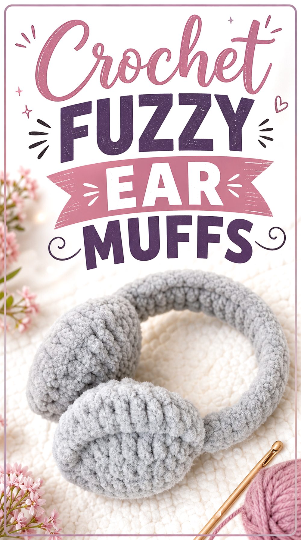 Crochet Fuzzy Ear Muffs