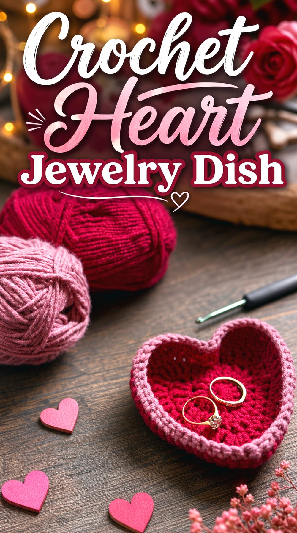 Crochet Heart Jewelry Dish