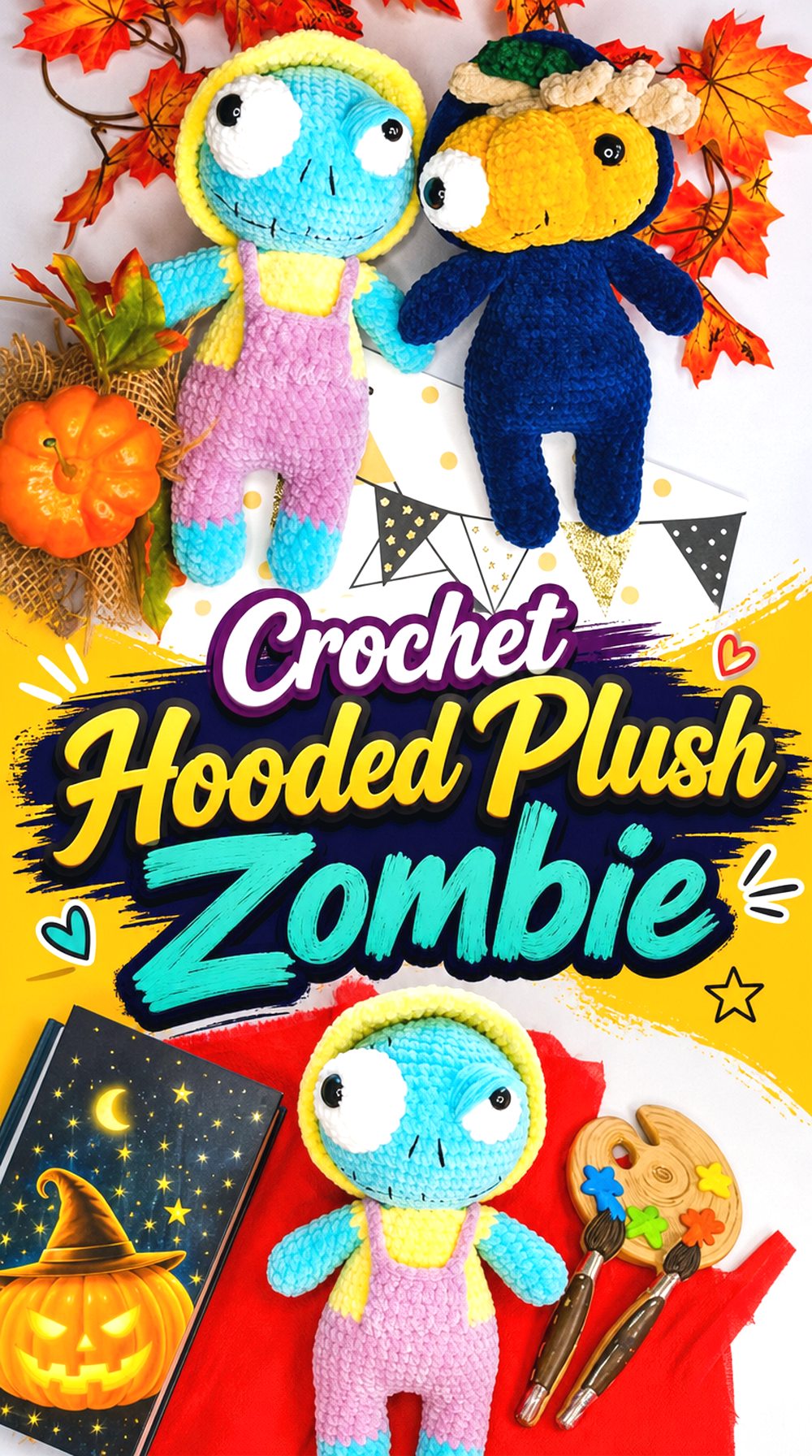 Crochet Hooded Plush Zombie