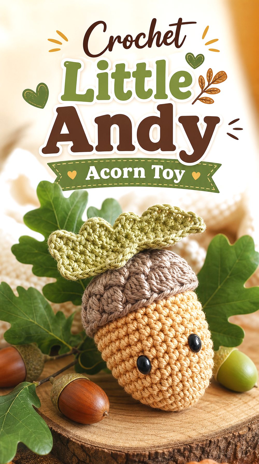 Crochet Little Andy Acorn Toy