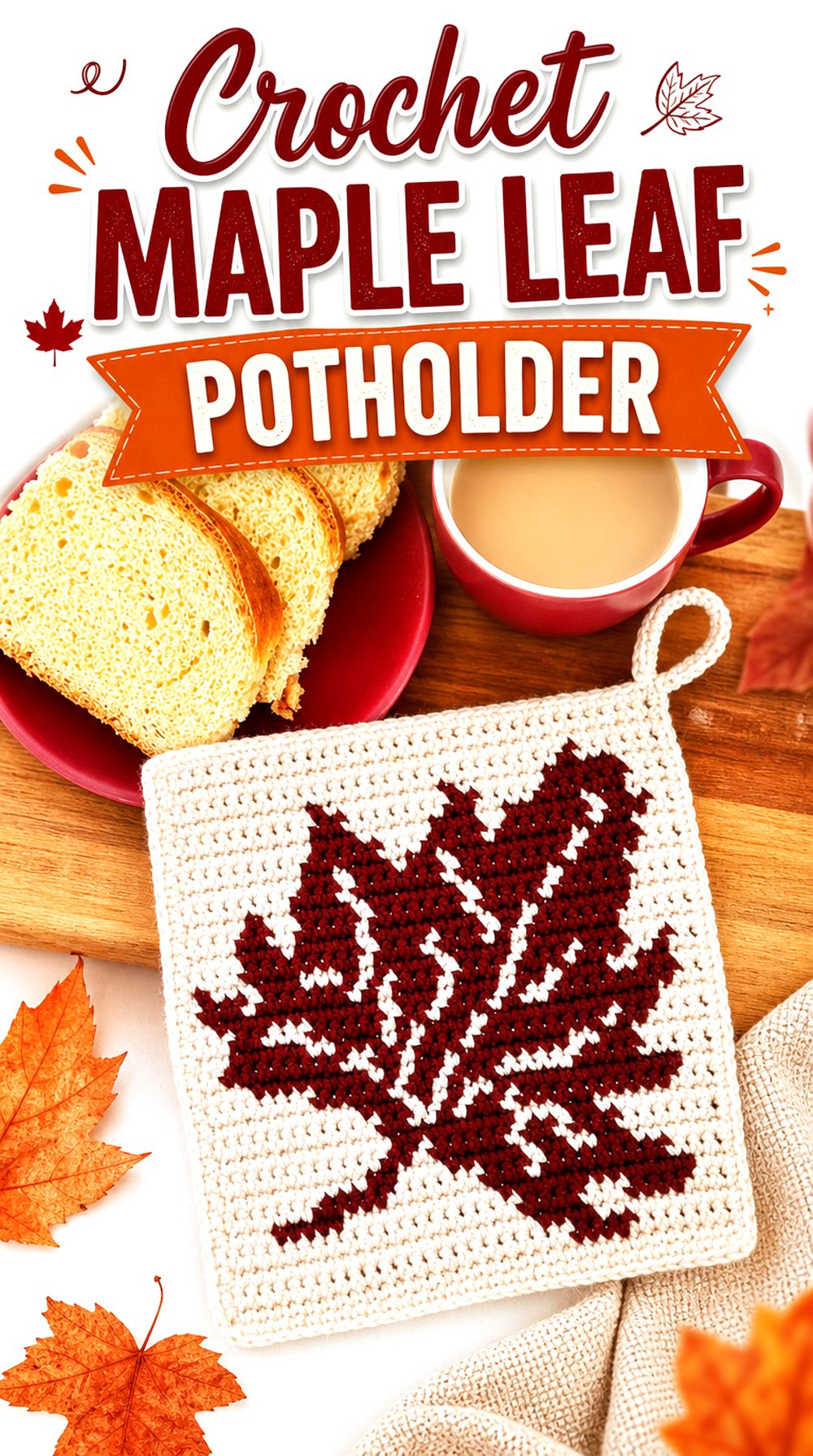 Crochet Maple Leaf Potholder
