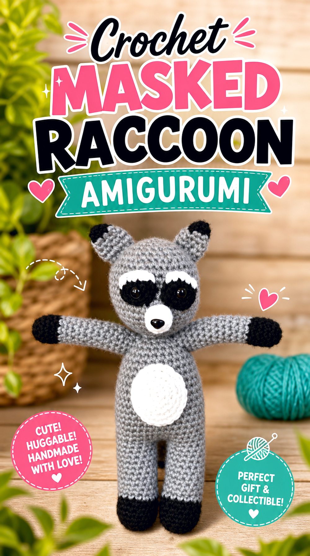 Crochet Masked Raccoon Amigurumi
