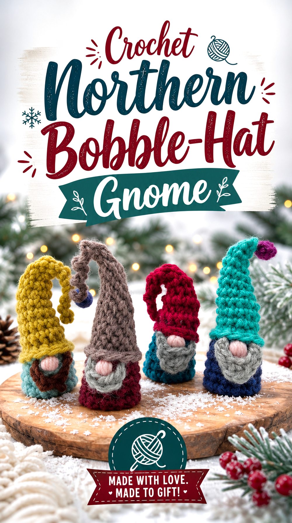 Crochet Northern Bobble Hat Gnome