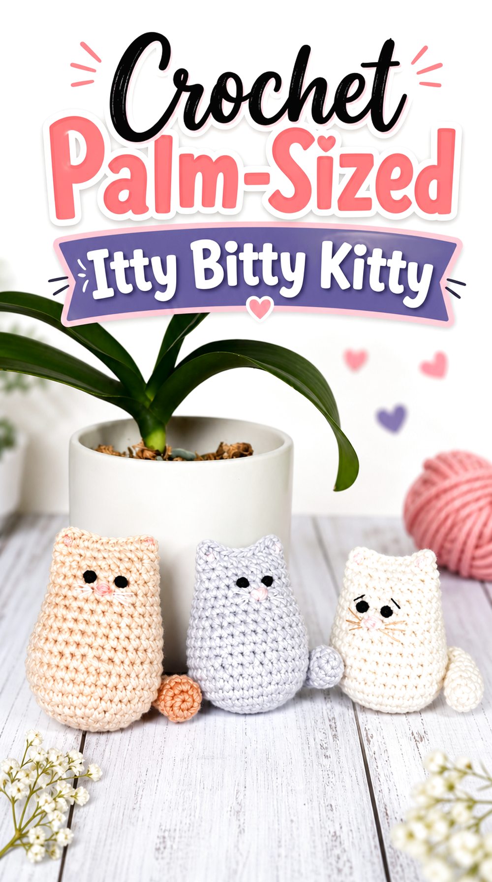 Crochet Palm Sized Itty Bitty Kitty