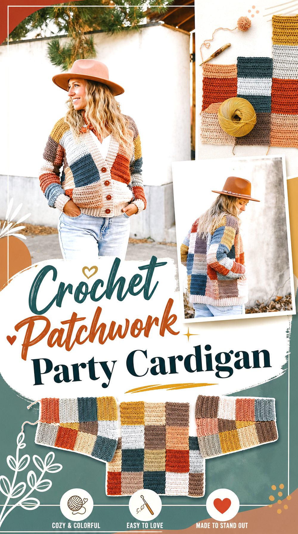 Crochet Patchwork Party Cardigan