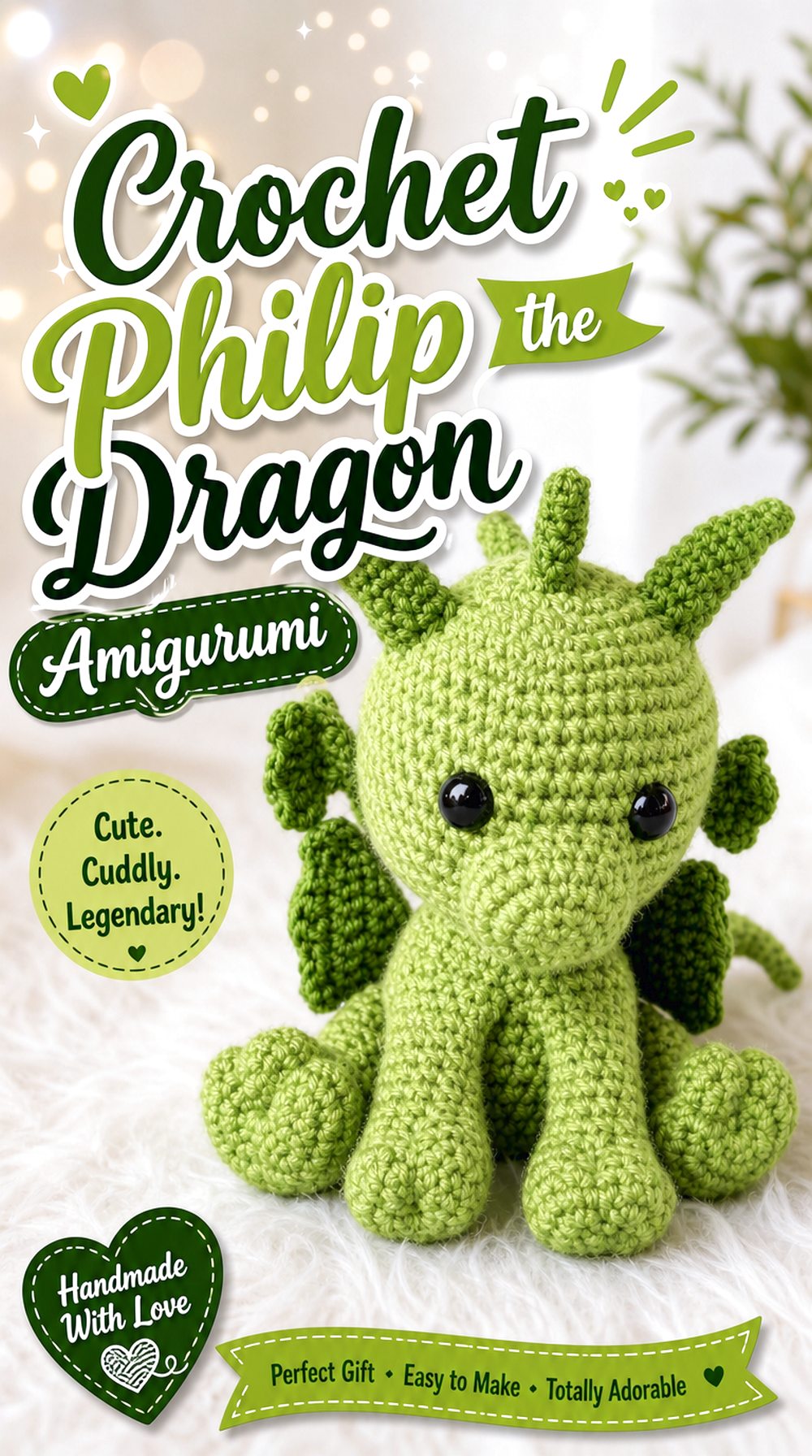 Crochet Philip the Dragon Amigurumi