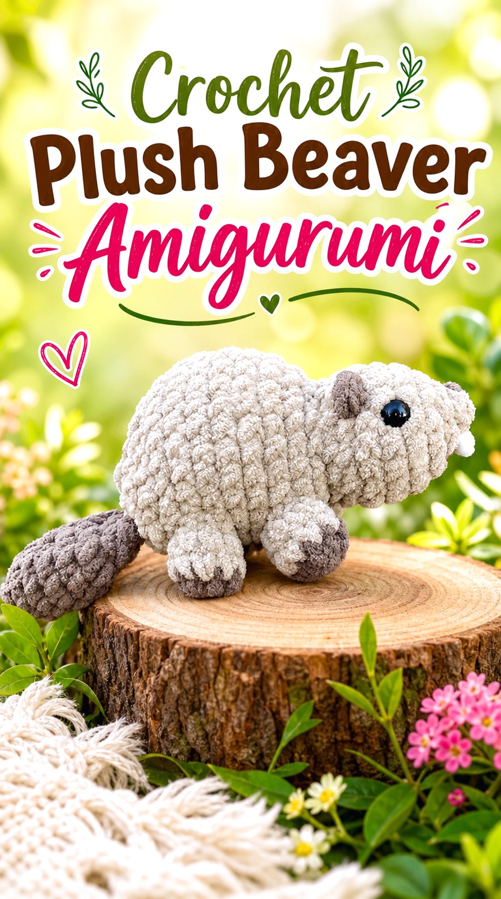 Crochet Plush Beaver Amigurumi